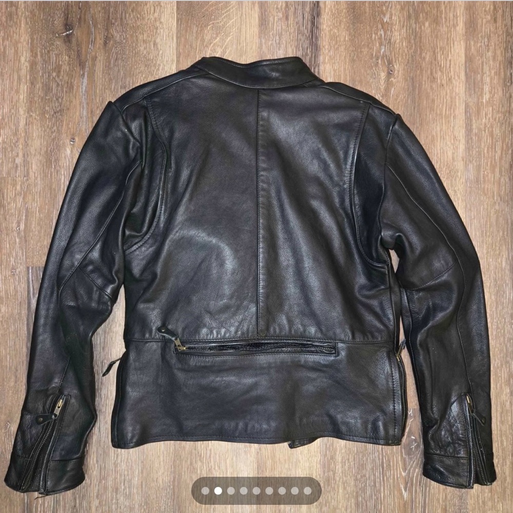 Unik Black Leather Jacket with removable lining - Picture 2 of 9